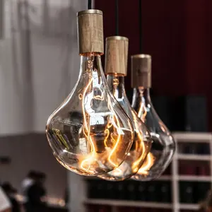 decorative pendant lamp Irregular glass Edison vintage bulb 240V E27 4W Dimmable soft LED filament light bulb