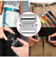 Boucle de ceinture en alliage de zinc imperméable à dégagement rapide, robuste, tactique, pour le camping et l'entraînement, avec logo personnalisé, facile à nettoyer