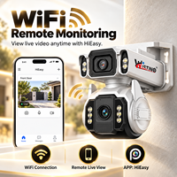 Caméra de sécurité extérieure WiFi Wistino avec zoom numérique 12X, vision nocturne, détection humaine par IA, suivi, IP65, PTZ