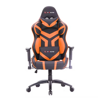 Chaise de jeu de course moderne de luxe en cuir PU, pivotante à 360 degrés, design ergonomique, accoudoirs réglables, soutien lombaire, haute qualité