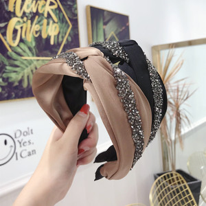 Fashion High QualityFancy Hairband Custom <strong>Plastic</strong> Pnk Diamond Cross <strong>Headband</strong> for Girls - Product Image 6