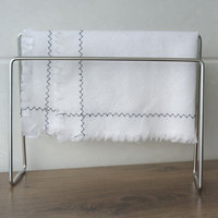 Étagère à chiffons moderne en acier inoxydable 304 épais à deux niveaux pour la cuisine, la salle de bain et le nettoyage.