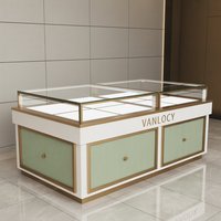 Vitrine en verre moderne personnalisée pour les magasins Présentoir au détail Grande vitrine à bijoux pour bijoux
