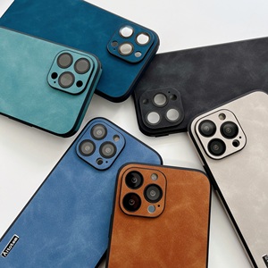 Étui de téléphone portable en cuir de luxe avec protection d'objectif en verre pour <span class=keywords><strong>iPhone</strong></span> <span class=keywords><strong>13</strong></span> <span class=keywords><strong>13</strong></span> <span class=keywords><strong>Pro</strong></span> Max, coque souple en TPU - Product Image 6