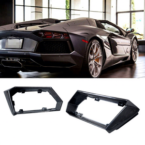 Nuevo embellecedor de lujo de fibra de carbono real para la salida de aire del parachoques trasero para AVENTADOR LP700-4 - Product Image 1