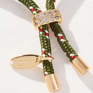 Pulsera Ajustable <span class=keywords><strong>de</strong></span> Oro con Dijes <span class=keywords><strong>de</strong></span> Diamantes y Cuerda Trenzada Colorida, Moderna y <span class=keywords><strong>de</strong></span> Gran Venta, con Certificación CE - Product Image 5