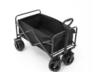Outdoor Picnic Beach Camping Wagon Camping Cart Trolley Garden Trail Folding Collapsible Folding Utility hand pull Cart Wagon