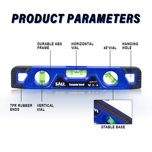 Sali chuyên nghiệp 230mm 9 inch từ mức độ tinh thần độ chính xác cao công nghiệp AVM với 3 vails để đo mức - Product Image 4