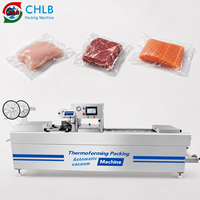 Machine d'emballage sous vide thermoformante la plus vendue pour la viande, les saucisses, le fromage, le poulet, le saumon, les fruits de mer, les dattes, le paneer