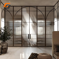 Portes Extérieures à la Mode, Porte à Battant en Aluminium Imperméable, Porte en Acier pour Maison