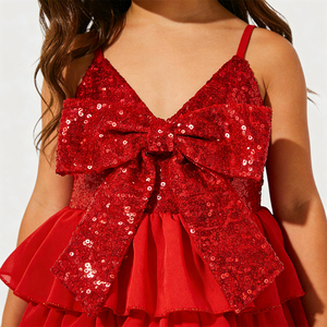 Vestido de Noche para Niña con Lentejuelas en Capas, de Alta Calidad, Marca A&J, Fabricante, Venta al Por Mayor, Vestido de Princesa para Fiesta, Tul - Product Image 3