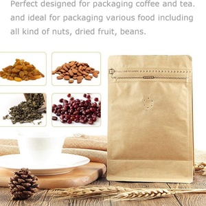 Sac à café en papier kraft imprimé sur mesure de haute qualité, écologique, à fond plat, avec valve et fermeture éclair - Product Image 6