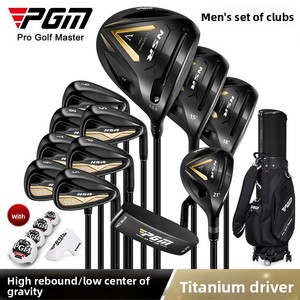 Ensemble de clubs de <span class=keywords><strong>golf</strong></span> pour hommes 12 pièces, comprenant Driver en titane à rebond élevé de qualité supérieure, tiges en carbone ultra-légères, sac de <span class=keywords><strong>golf</strong></span> et housse de tête de club, pour droitiers - Product Image 1