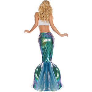 Costumes de mascarade sexy pour adultes, tenue de cosplay sirène, jupes et soutien-gorge pour soirées d'Halloween et jeux de rôle en boîte de nuit - Product Image 5