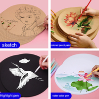 Plus populaire 29cm rond croquis couleur plomb surligneur peinture bricolage argile illustration fond carton personnalisé