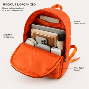 Custom Logo Nylon Designer <b>Backpacks</b> Lightweight Large Capacity Laptop Compartment OEM Unisex Travel <b>Backpack</b> Bag - Product Image 5