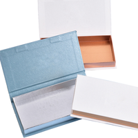 Boîte de papier bleue d'emballage de cils de presse sur ongle écologique de logo personnalisé de luxe