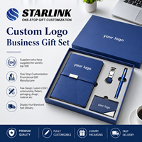 Individuelles Logo Firmen-Gedenkgeschenk-Set Stift Notizbuch Visitenkartenhalter Schlüsselanhänger-Set für Geschäftsgeschenke