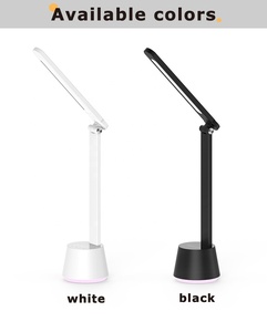 SML Led 독서 램프 터치 컨트롤 RGB 야간 책상 램프 USB 충전식 아이 케어 테이블 램프 접이식 디자인 블랙 메탈 라이트 - Product Image 6