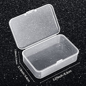 Boîte de rangement portable en plastique PP transparent, mini, multi-usage, petite boîte cadeau transparente pour produits ménagers, emballage portable - Product Image 2