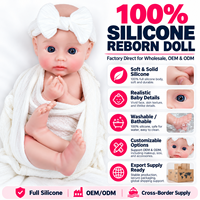 Boneka Bayi Reborn Silikon 100% Ukuran 12-18 Inch, Realistis Seperti Bayi Baru Lahir, Grosir Pabrik OEM ODM ASTM CPC CE