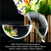 Cadeaux de décoration Presse-papier demi-boule transparent demi-sphère hémisphère verre cristal