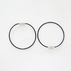 YIWANG <b>Custom</b> Black 150MM Stainless Steel Cable Wire <b>Key</b> <b>Ring</b> Chain - Product Image 4