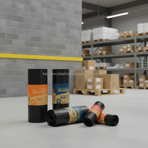 ถุงขยะดำแบบย่อยสลายได้สำหรับใช้ในครัวเรือน ขนาด 55-60 แกลลอน หนา 1.5 มิล HDPE 39x58 นิ้ว แบบปิดผนึกด้านล่าง สีดำ ขายส่ง - Product Image 2