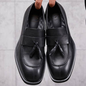 2025 Chaussures formelles de luxe les plus vendues-Cuir véritable-Chaussures décontractées classiques à bout pointu-Chaussures antidérapantes pour hommes - Product Image 1
