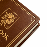 Carnet de notes A5 personnalisé à couverture rigide en PU marron – Idéal pour les affaires, l'écriture et comme cadeau
