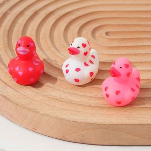 Mini Valentine Rubber Duckies Pinch Call Bathroom Baby <b>Bath</b> Love Funny Duck Toy - Product Image 1
