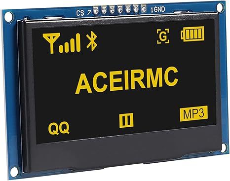 AIsmartlink 2.42 Inch 128x64 OLED Display Module SSD1309 7 Pin SPI/IIC I2C Serial Interface