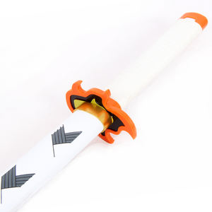 Ming Hu Épée Anime Demon Slayer <span class=keywords><strong>Rengoku</strong></span> Kyoujurou <span class=keywords><strong>Katana</strong></span> Jouet en Bois - Product Image 2
