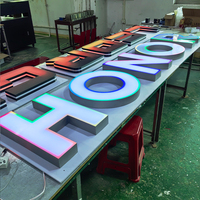 Enseigne commerciale LED personnalisée, lettres LED RGB lumineuses, lettres LED 3D, nom, logo, enseignes LED extérieures pour casino, magasin, bar, enseignes LED pour entreprises