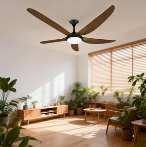 Ventilateur de plafond électrique LED de luxe de 56 pouces avec moteur DC, télécommande, 5 pales en plastique, 43W, silencieux et économe en énergie, version espagnole - Product Image 6