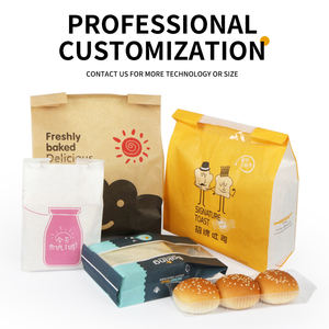 Sac en papier jetable personnalisé grande taille pour boulangerie, idéal pour l'emballage de café, aliments et pain frais, pour petits pains et pain fait maison - Product Image 4