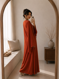 Abaya de Boutique Ornée de Cristaux, <span class=keywords><strong>Robe</strong></span> Musulmane en Satin Premium, Kaftan Élégant de Boutique de Dubaï pour Femmes - Product Image 4
