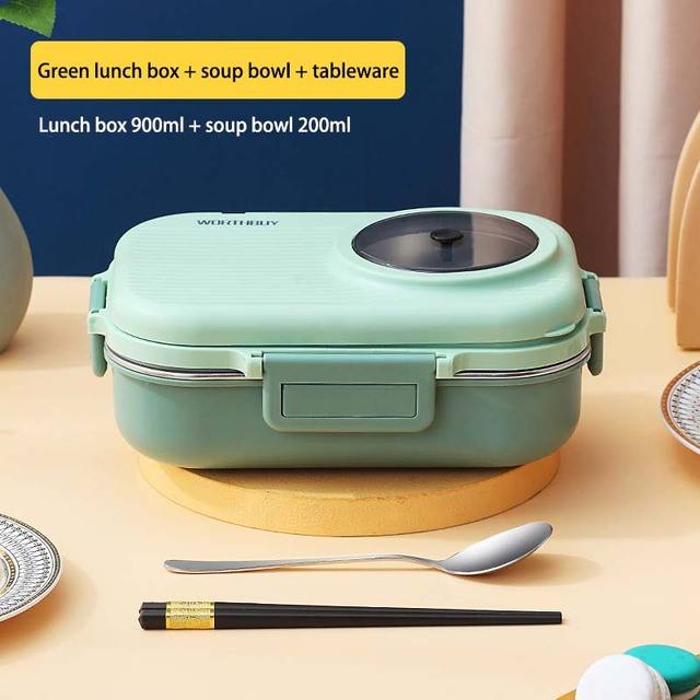 #4 Lunch box+soup bowl+tableware