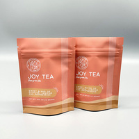 Sachet Doypack Personnalisé Imprimé pour Emballage de Thé en Plastique 50g 100g 200g, Sachet Refermable en Papier Kraft avec Fermeture Zip, Pochette Autoportante
