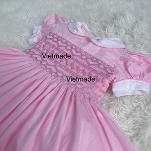 NOUVEAU Collection Printemps Robe smockée à la main pour tout-petits Filles Boutique Robes smockées pour bébés filles Vêtements bouffants pour bébés - Product Image 1