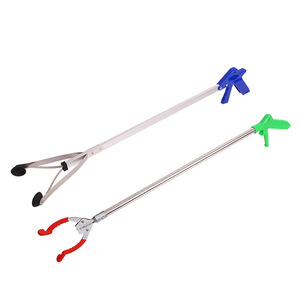 Mo Xuan Trash Tongs Aluminum Alloy 80cm Long Reach Garbage Picker For Outdoor Cleaning Blue Orange Color - Product Image 2