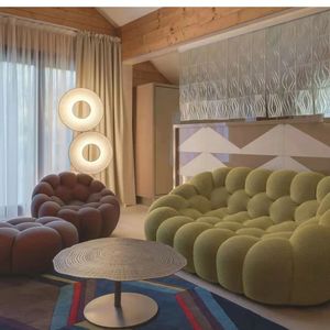 Sofá de tela de terciopelo para sala de estar, sofás de lujo para sala de estar, salones, muebles para el hogar Slaapbank curvos simples modernos - Product Image 5