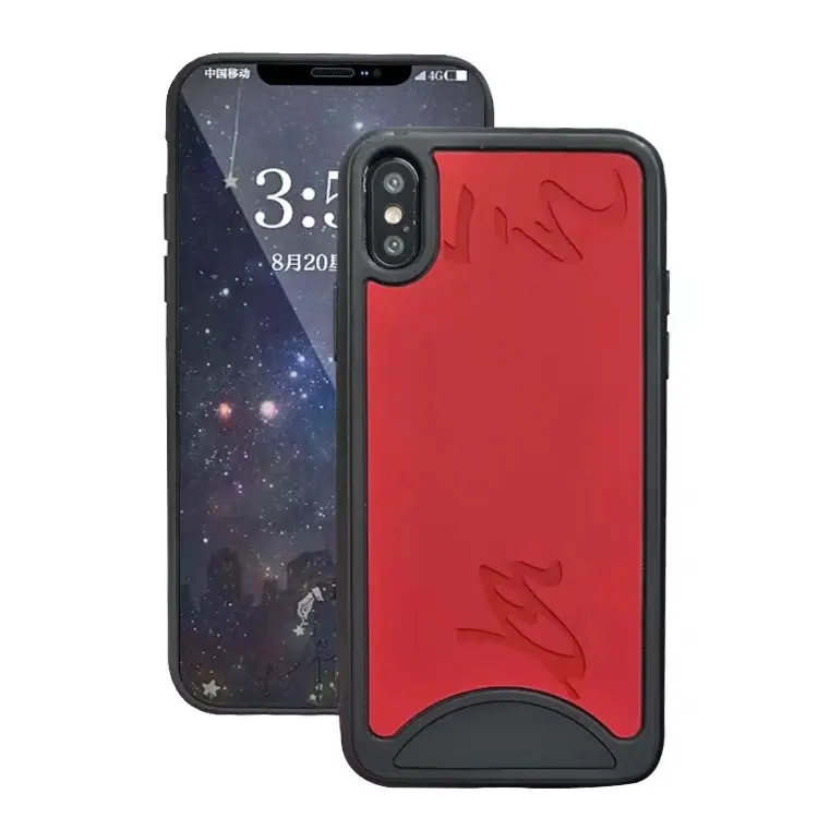 Custodia per telefono in Silicone di design con fondo 3D di marca di lusso rossa per iphone 7 7plus 8 X XS MAX XR 11 pro 12 mini cover posteriore