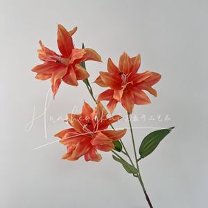 <b>Artificial</b> Lily <b>Bouquet</b> Silk Flower High Simulation Wedding Decorations - Product Image 4