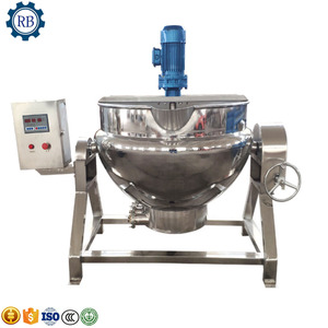 Chaudière de cuisson électrique/à vapeur en acier inoxydable avec agitateur, utilisée pour la fabrication de confiture et de sucre - Product Image 4