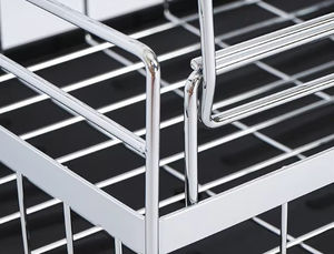 Estante para platos de acero inoxidable, soporte de almacenamiento, escurridor, estante plegable para secar platos - Product Image 6