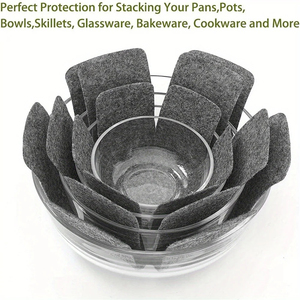 Set di 3 Divisori per Pentole Impilabili, Protezione per Pentole in 3 Diverse Dimensioni, per Separare e Proteggere Utensili da Cucina - Product Image 1