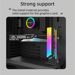 <span class=keywords><strong>Soporte</strong></span> Vertical para <span class=keywords><strong>GPU</strong></span> COOLMOON Popular GH-2, Altura Ajustable, Base Magnética ARGB de 5v3pin, <span class=keywords><strong>Soporte</strong></span> para Tarjeta Gráfica, <span class=keywords><strong>Soporte</strong></span> para <span class=keywords><strong>GPU</strong></span> de PC para Juegos - Product Image 2