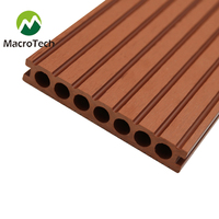 Plancher de terrasse en WPC de haute qualité, moderne, brossé, imperméable, creux, pour usage extérieur, 150*25 mm