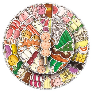 En Existencia, 50 Piezas de Pegatinas de Comida en Brocheta, Oden Original, Cocina de Dibujos Animados, Lindas, Impermeables, Impresas en Offset, Decoración para Diario - Product Image 5